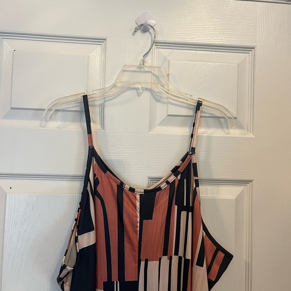 Women Plus Size Colorblock Geometric Print Summer Vacation Beach Maxi Dress 22W - Picture 7 of 12